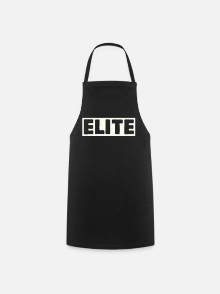 Elite Schriftzug Shirt - Kochschürze - Schwarz