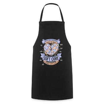 Handle with care - Cooking Apron - black - Front - AI Model Male 185 dark (185cm)