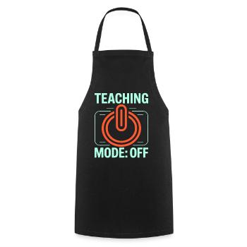 Enseignant à la retraite en mode enseignant off Ancien enseignant - Tablier de cuisine - noir - Devant - AI Model Male 185 dark (185cm)