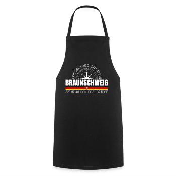Braunschweig - Cooking Apron - black - Front - AI Model Male 185 dark (185cm)