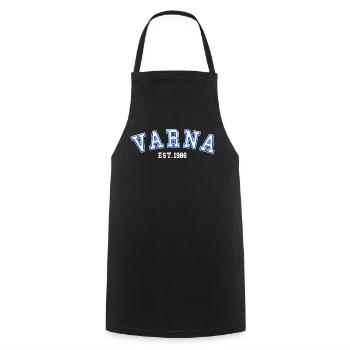 Varna Fondée en 1986 - Tablier de cuisine - noir - Devant - AI Model Male 185 dark (185cm)