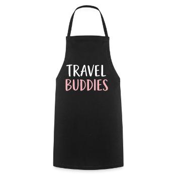 Travel buddies - Kochschürze - Schwarz - Vorne - AI Model Male 185 dark (185cm)