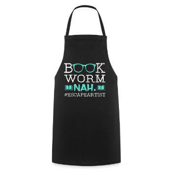Bookworm Escape Artist - Funny Reader - Cooking Apron - black - Front - AI Model Male 185 dark (185cm)