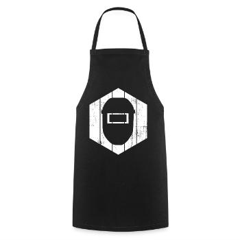 Welding mask - Cooking Apron - black - Front - AI Model Male 185 dark (185cm)