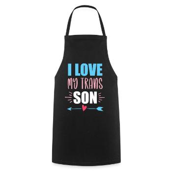 LGBT-Pride-Monat – Ich liebe meine trans Tochter - Kochschürze - Schwarz - Vorne - AI Model Male 185 dark (185cm)