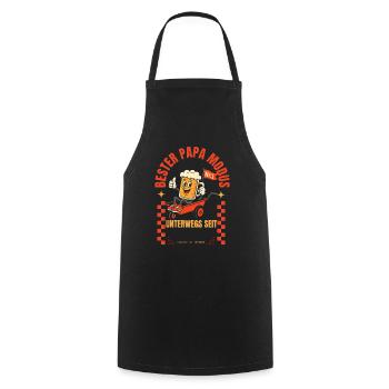 Bester Papa Bier Personalisiert Vatertagsgeschenk - Kochschürze - Schwarz - Vorne - AI Model Male 185 dark (185cm)