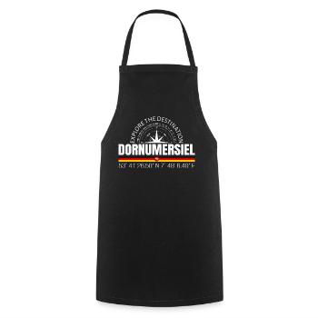 Dornumersiel - Kochschürze - Schwarz - Vorne - AI Model Male 185 dark (185cm)