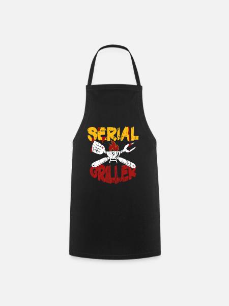Serial Griller Serien Grillmeister - Kochschürze - Schwarz