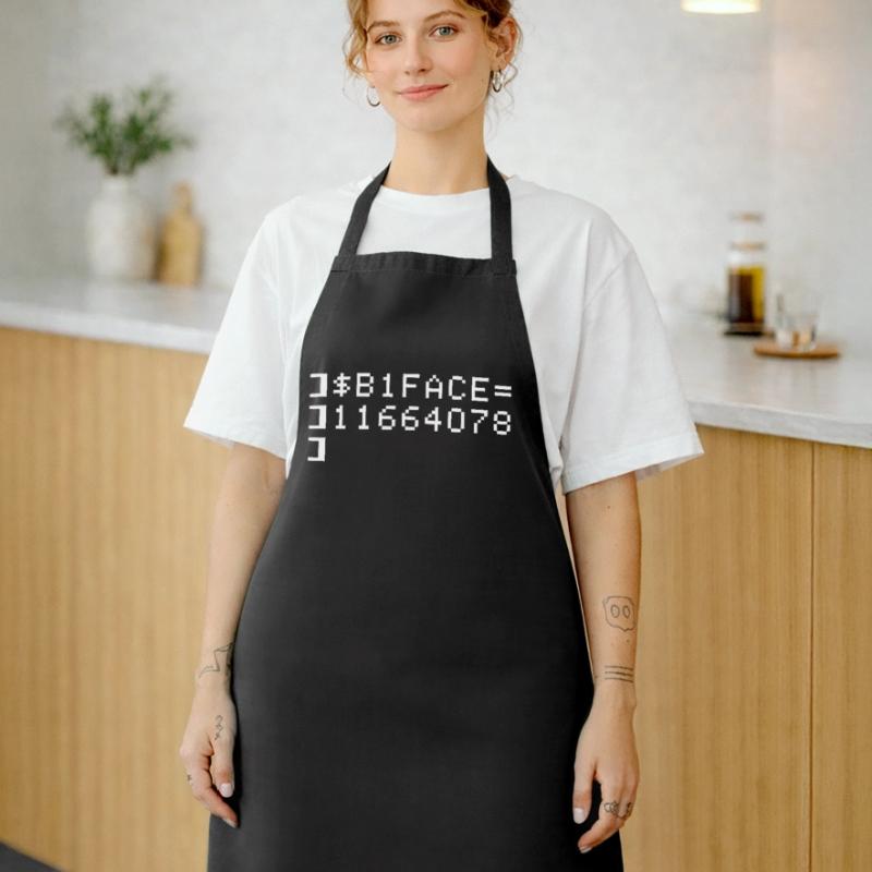 B1FACE Biface Code hexadécimal 8 bits Geek Tablier de cuisine