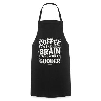 Kaffee Spruch - Lustiges Vintage Kaffeeliebhaber - Kochschürze - Schwarz - Vorne - AI Model Male 185 dark (185cm)