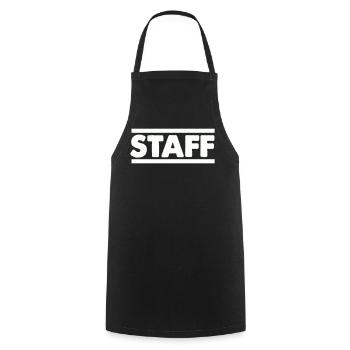 Staff Lettering Bold Contrast - Cooking Apron - black - Front - AI Model Male 185 dark (185cm)
