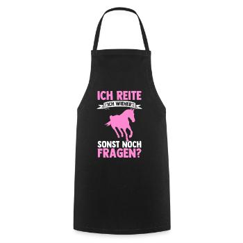 Reiten Pferdeliebhaber Reiterhof Pferde - Kochschürze - Schwarz - Vorne - AI Model Male 185 dark (185cm)