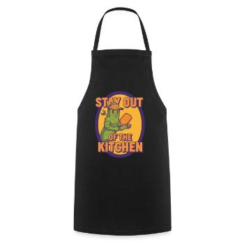Pickleball Funny Player Stay Out Of The Kitchen - Cooking Apron - black - Front - AI Model Male 185 dark (185cm)