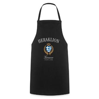 Heraklion Griechenland Wappen Krone Reise Souvenir - Kochschürze - Schwarz - Vorne - AI Model Male 185 dark (185cm)