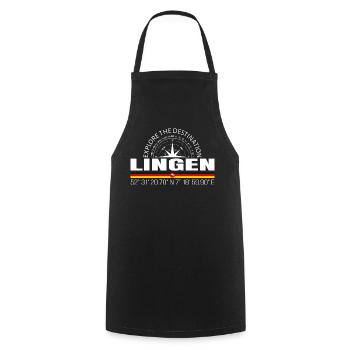 Lingen - Kochschürze - Schwarz - Vorne - AI Model Male 185 dark (185cm)