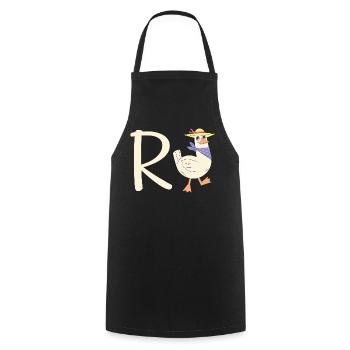 Retraite Duck Pension - Tablier de cuisine - noir - Devant - AI Model Male 185 dark (185cm)