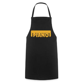Piano Lover Birthday Gift – Piano Love - Cooking Apron - black - Front - AI Model Male 185 dark (185cm)
