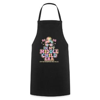 Daughter Family Humor In My Middle Child Era - Cooking Apron - black - Front - AI Model Male 185 dark (185cm)