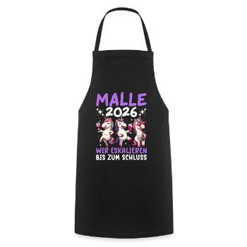 Malle 2026 We escalate until the end unicorn - Cooking Apron - black - Front - AI Model Male 185 dark (185cm)