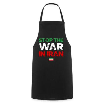 Arrêter la guerre d’Iran - Paix iranienne - Tablier de cuisine - noir - Devant - AI Model Male 185 dark (185cm)
