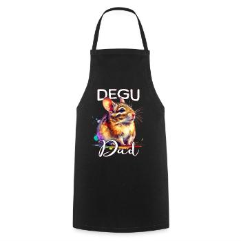 Degu Papa - Cooking Apron - black - Front - AI Model Male 185 dark (185cm)