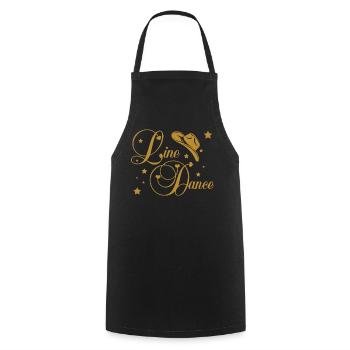 Line Dance - Cooking Apron - black - Front - AI Model Male 185 dark (185cm)