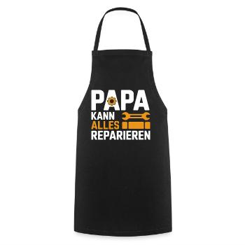 Papa Handwerker Kann Alles Reparieren Geschenk - Kochschürze - Schwarz - Vorne - AI Model Male 185 dark (185cm)