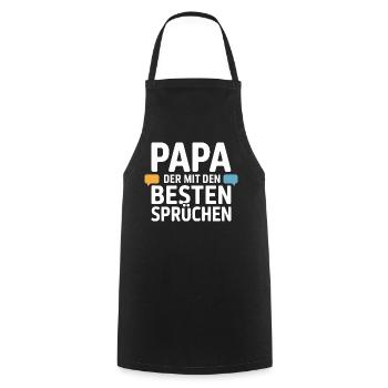 Papa Sprüche Lustig Vater Humor Geschenk - Kochschürze - Schwarz - Vorne - AI Model Male 185 dark (185cm)