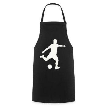 Silhouette de baby-foot en mouvement - Tablier de cuisine - noir - Devant - AI Model Male 185 dark (185cm)