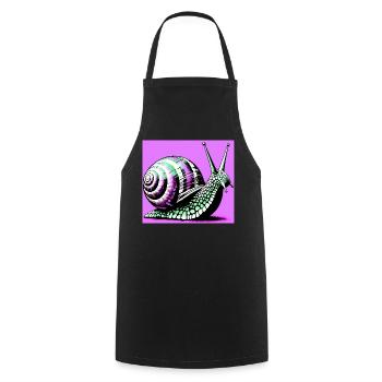 Escargot - Tablier de cuisine - noir - Devant - AI Model Male 185 dark (185cm)