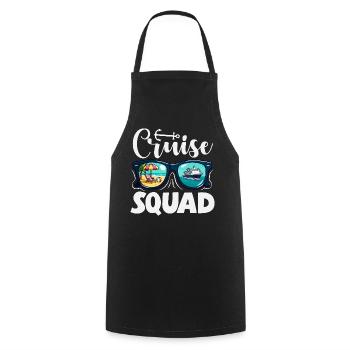 Cruise Squad Sunglasses Holiday Trip - Cooking Apron - black - Front - AI Model Male 185 dark (185cm)