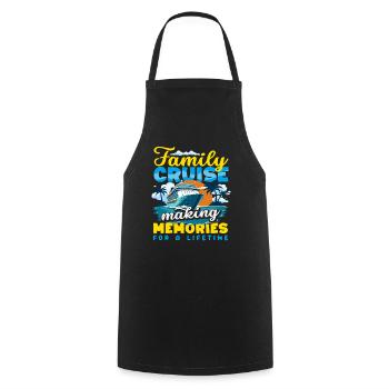 Family Cruise Memories Lifetime Kreuzfahrt - Cooking Apron - black - Front - AI Model Male 185 dark (185cm)