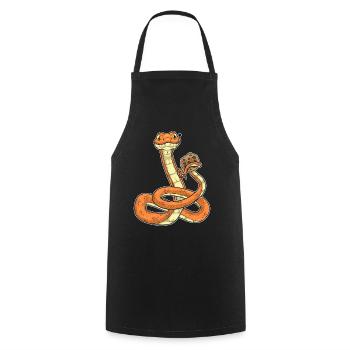 Biscuit Serpent - Tablier de cuisine - noir - Devant - AI Model Male 185 dark (185cm)