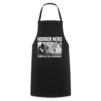 Horror Nerd Kenne alle Kills auswendig - Kochschürze - Schwarz - Vorne - AI Model Male 185 dark (185cm)