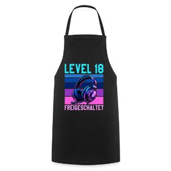 18. Geburtstag Junge Mädchen Gamer Level 18 - Kochschürze - Schwarz - Vorne - AI Model Male 185 dark (185cm)