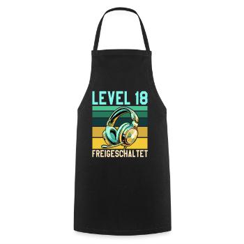 18. Geburtstag Junge Mädchen Gamer Level 18 - Kochschürze - Schwarz - Vorne - AI Model Male 185 dark (185cm)