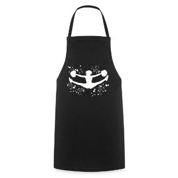 Cheerleader Cheer Mom Cheerleading - Cooking Apron - black - Front - AI Model Male 185 dark (185cm)
