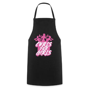 Biceps Bicep Training Bodybuilder Gym - Cooking Apron - black - Front - AI Model Male 185 dark (185cm)