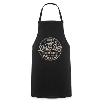 DerbyDay Vintage Stempel-Design - Kochschürze - Schwarz - Vorne - AI Model Male 185 dark (185cm)