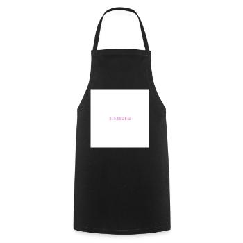 Pilates, Matcha, Repeat - Cooking Apron - black - Front - AI Model Male 185 dark (185cm)