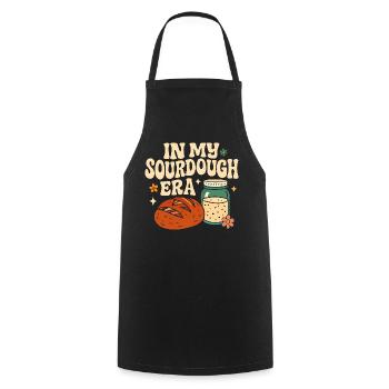 Pâtisserie pâtissière au levain à mon époque - Tablier de cuisine - noir - Devant - AI Model Male 185 dark (185cm)