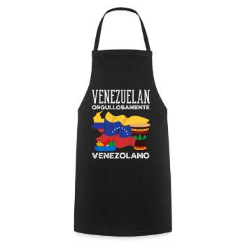 Venezuela Flagge Stolz & Heimat Venezuela - Kochschürze - Schwarz - Vorne - AI Model Male 185 dark (185cm)