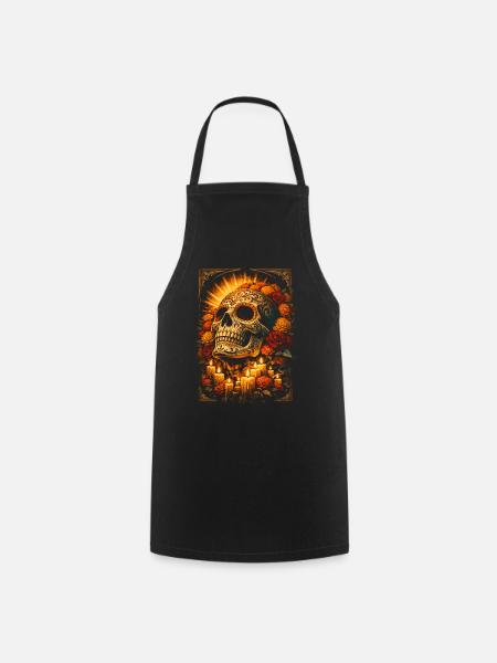 Dia De Los Muertos - Kochschürze - Schwarz