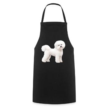 Realistischer Bichon-Frise - Kochschürze - Schwarz - Vorne - AI Model Male 185 dark (185cm)