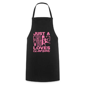 A Girl Who Loves Climbing Pink - Cooking Apron - black - Front - AI Model Male 185 dark (185cm)