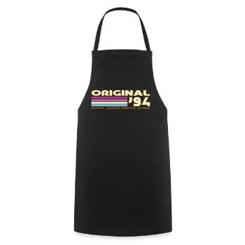 Original 94 Stripes Vintage - Tablier de cuisine - noir - Devant - AI Model Male 185 dark (185cm)