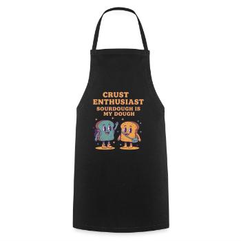sourdough Baking Crust Enthusiast Sourdough - Cooking Apron - black - Front - AI Model Male 185 dark (185cm)