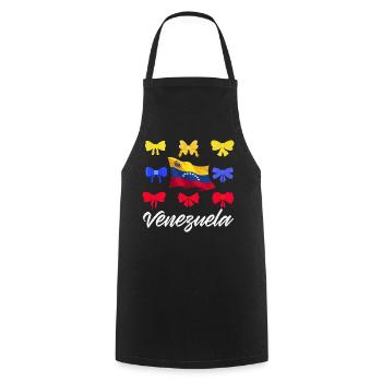 Venezuela Flagge Stolz & Heimat Venezuela - Kochschürze - Schwarz - Vorne - AI Model Male 185 dark (185cm)