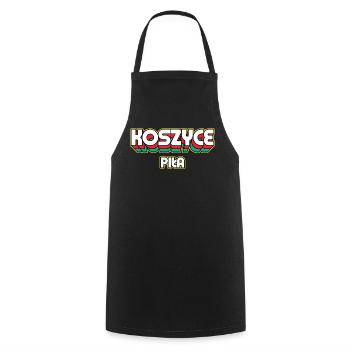 Košice Piła. Name des Retro-Bezirks - Kochschürze - Schwarz - Vorne - AI Model Male 185 dark (185cm)