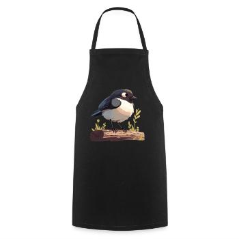 Elstern Elster - Kochschürze - Schwarz - Vorne - AI Model Male 185 dark (185cm)